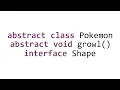 Abstraction in Java - Abstract Classes Abstract Methods Interfaces
