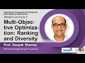 Lec 19 Multi-Objective Optimization Ranking and Diversity