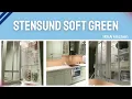 IKEA STENSUND Light Green Kitchen - Classic METOD Design with Glass Cabinets