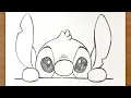 Easy Drawing - How to Draw Stitch from Disney Step by Step in Pencil