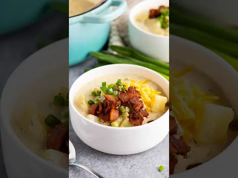 Creamy Potato Soup #soup #recipe #dinner #cooking #foodie