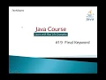 -Final Keyword Java Course For Beginners with real life examples