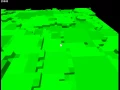 Random flat 3d map made with cubes