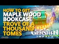 Maple Wood Bookcase Trove of a Thousand Tomes Genshin Impact