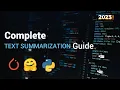 Text Summarization Web App with Streamlit A Step-by-Step Guide