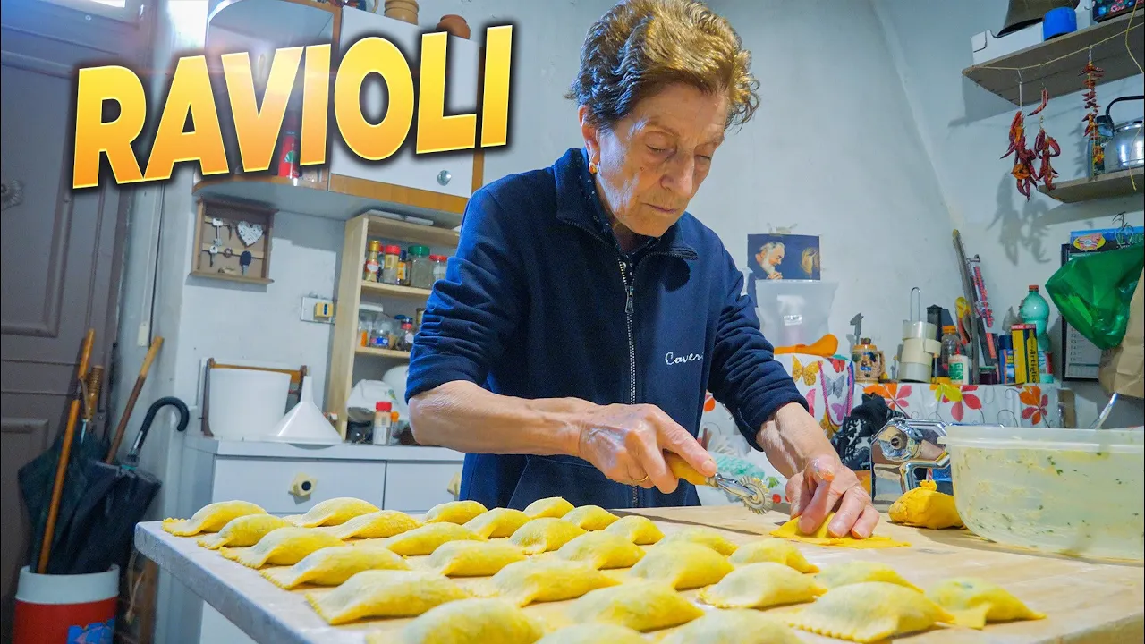 ITALIAN NONNA Makes Fresh RAVIOLI Filled with her Homemade Ricotta