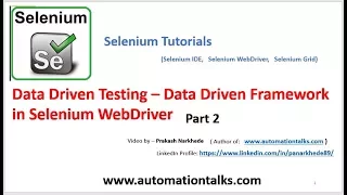 Selenium - Data Driven Framework