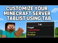 How to Fully Customize Your Minecraft Server Tablist with TAB Plugin Easy Tutorial