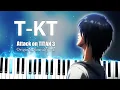 Download Lagu Attack on Titan Season 3 Ending Theme T-KT | Piano Cover With Sheet Music