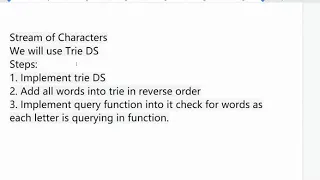 Stream of Characters LeetCode Python Solution