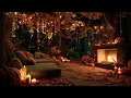 Download Lagu Rainy Autumn Pumpkin Escape 🎃 Jazz \u0026 Fire Sounds on a Cozy Porch for Mindful Relaxation
