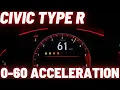 2020 Honda Civic Type R 0-60 mph Acceleration Run R mode