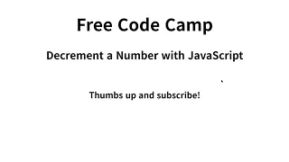Decrement a Number with JavaScript