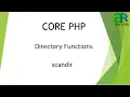 - scandir in PHP PHP Directory Functions