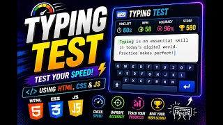 Build Typing Test Using HTML CSS JavaScript Full Tutorial