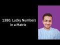 Solve LeetCode - 1380 Lucky Numbers in a Matrix