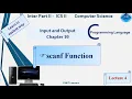 C Language Ch10 scanf Function in c Computer Science ICS2 Inter2