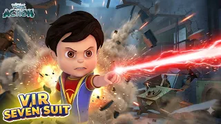 Vir The Robot Boy | Robo Vir Ka Red Laser Attack | Vir Seven Suit Compilation | Wow Action