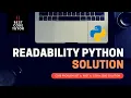 CS50 Readability Python Problem Set 6 pset6 Walkthrough Step by Step