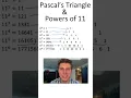 Pascal s Triangle and Powers of 11