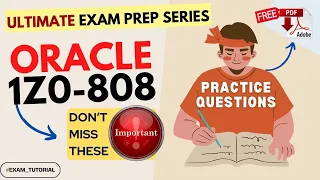 Oracle 1z0-808 IMPORTANT TOPICS Java SE 8 Programmer OCA Exam Tutorial Tips Tricks PDF