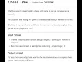 Chess Time Problem Code CHESSTIME
