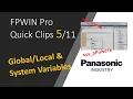FPWIN Pro 7 Global Local and System Variables