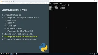 Python - Finding the duration between 2 times Tutorial Part 4
