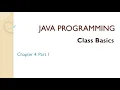 Java Programming Chapter 4 Part 1 Class Basics Syntax Variables Methods Recursion