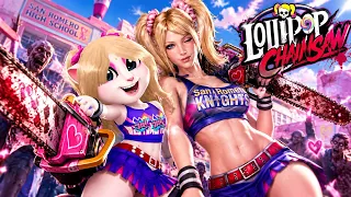 LOLLIPOP CHAINSAW dress up challenge | My Talking Angela 2 🍭🪚🎀 #lollipopchainsaw