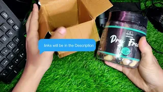 Organic Box 100 Natural and Premium Healthy Mix Dry Fruits and Nuts Amazon in Unboxing