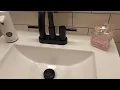 Allen Roth Harlow 4-in Centerset 2-Handle WaterSense High-Arc Faucet - Matte Black