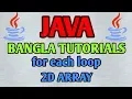 JAVA Bangla Tutorials 26 - foreach loop 2D Array