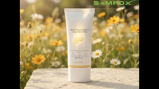 White Oval PE Tube for Isolation Lotion with Yellow Accents 55g 40mm