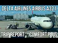 TRIP REPORT Delta Airlines Airbus A321 COMFORT PLUS Orlando MCO - Minneapolis MSP