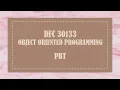 OBJECT ORIENTED PROGRAMMING PBT