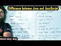 Difference between java and javascript Java and Javascript