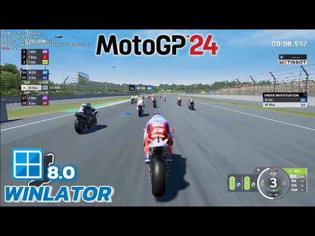 Winlator v8 (Afei) - Gameplay Moto GP 24 (Windows) On Android