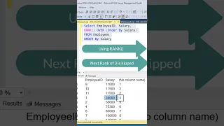SQL RANK Vs DENSE - RANK