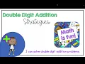 Strategies for Solving Double Digit Addition Problems - Number Line