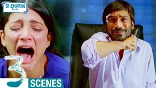 dhanush best performance ever dhanush ends life 3 telugu movie climax scene shruti haasan