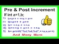 Pre and Post-increment operator in c increment and decrement operators in c Hindi Tutorial