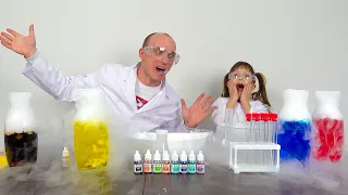 Ksysha and Dad's Best Home Science Experiments for Kids | Ksysha Kids TV