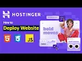 How to Deploy HTML CSS JS Website on Hostinger