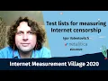 Test lists for measuring Internet censorship - applicability problems and solutions