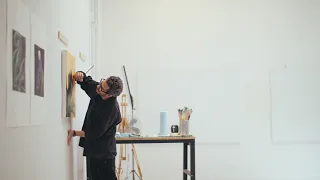 Artist Alejandro Cardenas is painting between dreams and reality