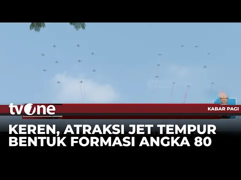 Tim Jupiter & Jet Tempur F-16 Meriahkan HUT ke-80 RI Disaksikan Presiden Prabowo
