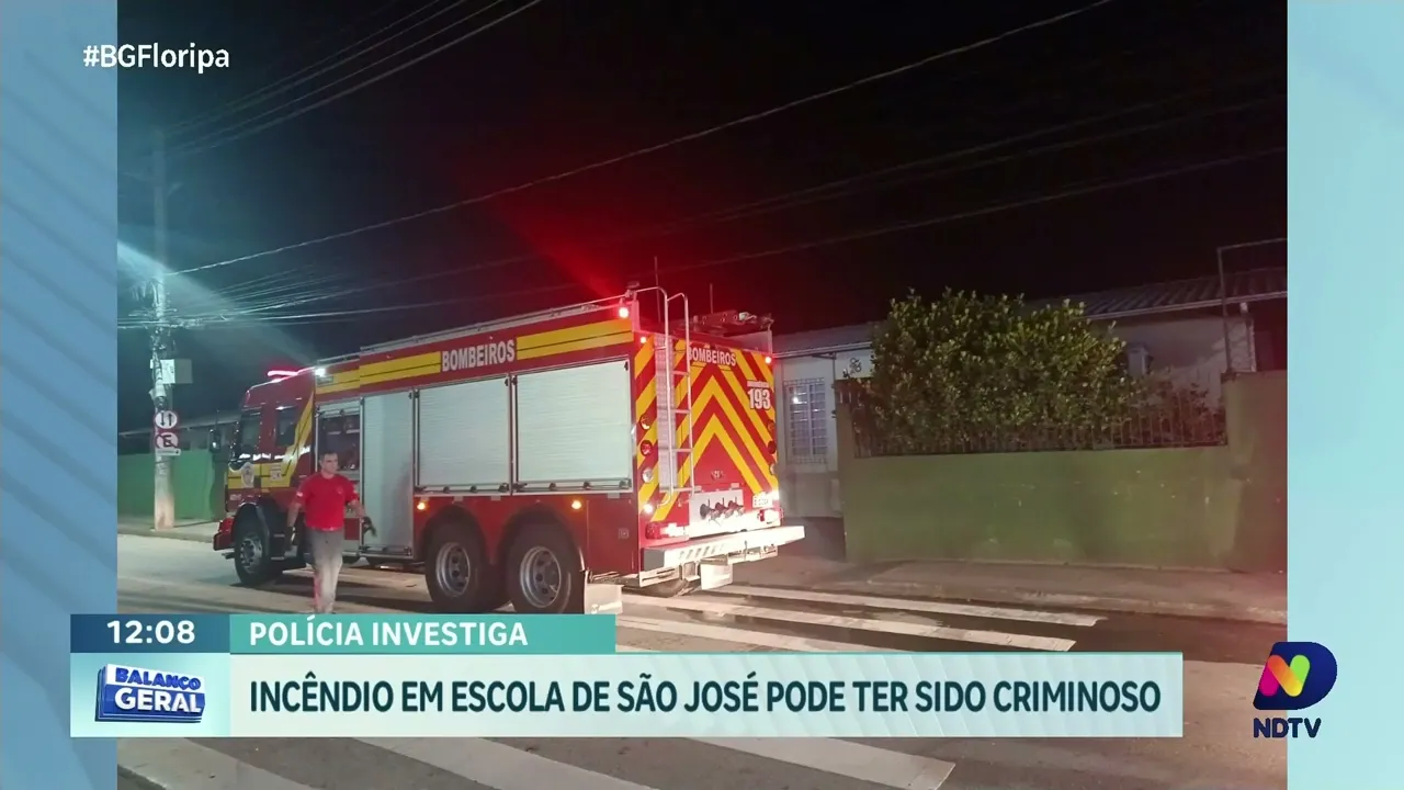 Suspeita de crime: incêndio em escola de São José intriga população