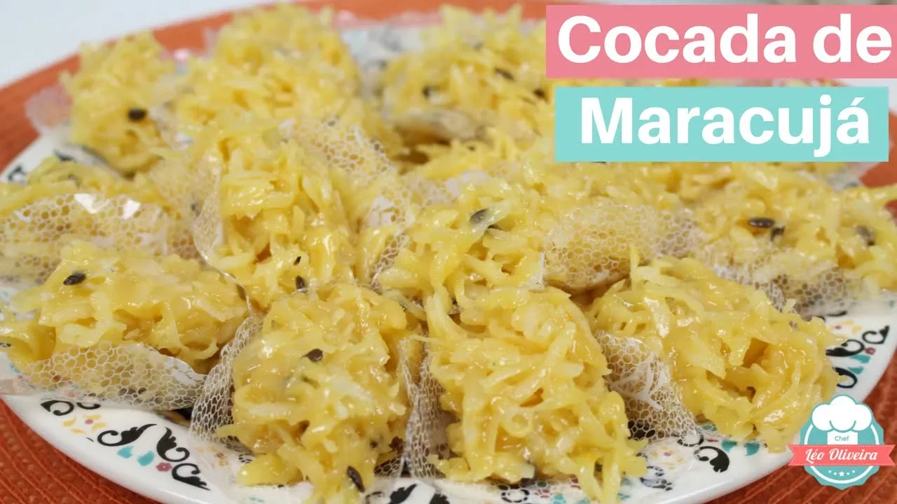 FAÇA E VENDA COCADA DE MARACUJÁ SUPER MACIA CHEF LÉO OLIVEIRA