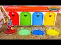 Teach Kids Spanish and English words with Painting Pororo Toy Car and Tayo Playsets